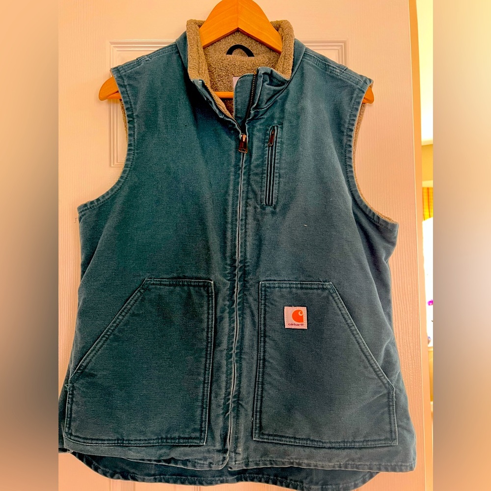 Carhartt Women's Washed Duck Sherpa-Lined Mock Neck Vest